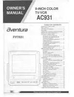 Aventura AC931 Owner'S Manual preview