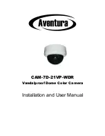 Aventura CAM-7D-21VP-WDR Installation And User Manual предпросмотр