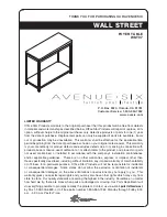 Avenue Six WALL STREET WST07 Assembly Instructions preview