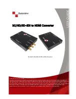 Preview for 1 page of Avenview 3G/HD/SD-SDI to HDMI Converter User Manual