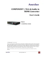 Preview for 1 page of Avenview C-COMPVGA-HDMI User Manual