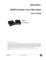 Preview for 1 page of Avenview FO-HDMI-SET User Manual