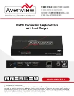 Preview for 1 page of Avenview HDM-C5XD-S Manual