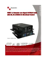 Preview for 1 page of Avenview HDM3D-C5IR-SET User Manual