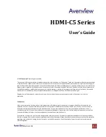 Avenview HDMI-C5 Series User Manual предпросмотр