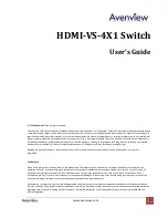 Preview for 1 page of Avenview HDMI-VS-4X1 User Manual