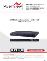 Предварительный просмотр 1 страницы Avenview SC-HBT-HDMA-8X4 User Manual