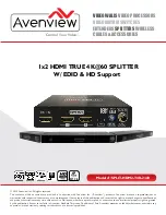 Avenview SPLIT-HDM2-T4K-4 Manual предпросмотр