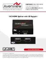 Предварительный просмотр 1 страницы Avenview SPLIT-HDM3D-2 User Manual