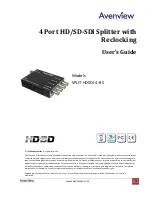 Avenview SPLIT-HDSDI-4-RS User Manual preview