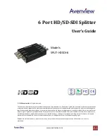 Preview for 1 page of Avenview SPLIT-HDSDI-6 User Manual