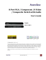 Avenview VGA-VS-4X1 User Manual предпросмотр