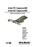 Предварительный просмотр 1 страницы Avermedia AVer3D CaptureHD Quick Installation Manual