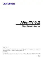 Avermedia AVerTV 6.2 User Manual preview