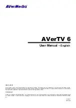 Предварительный просмотр 1 страницы Avermedia AVerTV 6 E501R User Manual