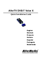 Предварительный просмотр 1 страницы Avermedia AVerTV DVB-T Volar X Quick Installation Manual