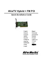 Avermedia AVerTV Hybrid +FM PCI Quick Installation Manual предпросмотр