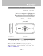 Предварительный просмотр 2 страницы Avermedia lgp lite gl310 Quick Manual