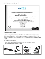 Preview for 3 page of Avers Screens Cirrus X User Manual