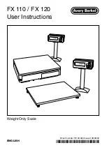 Avery Berkel FX 110 User Instructions preview