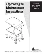 Avery Dennison Monarch Mobile Work Station 9878 Operating & Maintenance Instructions preview