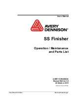 Preview for 1 page of Avery Dennison SS Finisher User Manual