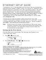 Preview for 1 page of Avery Dennison Wireless Ethernet Print Server Monarch 7411 Setup Manual