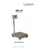 Avery Weigh-Tronix AWB 120 User Instructions preview