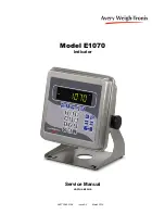 Предварительный просмотр 1 страницы Avery Weigh-Tronix E1070 Service Manual