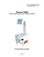 Preview for 1 page of Avery Weigh-Tronix Eyecon 9420 Quick Reference Manual