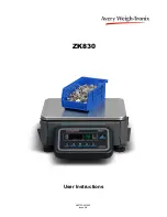 Preview for 1 page of Avery Weigh-Tronix ZK830 User Instructions