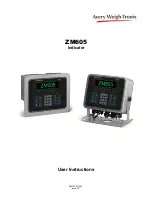 Avery Weigh-Tronix ZM605 User Instructions preview