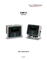 Avery Weigh-Tronix ZM615 User Instructions preview