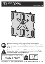 Предварительный просмотр 1 страницы AVF EPL550PBK Manual