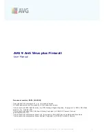 AVG 9 ANTI VIRUS PLUS FIREWALL User Manual preview