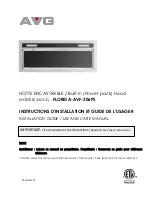 AVG FLORIDA-AVF-306PS Installation Manual / Use And Care Manual preview