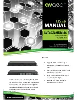 AVGear AVG-CS-HDMI44 User Manual предпросмотр