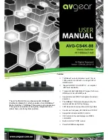 AVGear AVG-CS4K-88 User Manual предпросмотр