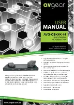 Предварительный просмотр 1 страницы AVGear AVG-CSK4K-44 User Manual