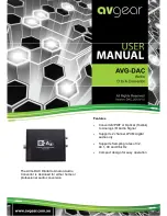 AVGear AVG-DAC User Manual предпросмотр