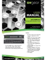 AVGear AVG-DMM1616 User Manual предпросмотр