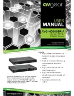 Предварительный просмотр 1 страницы AVGear AVG-HD300SR-A HDBT User Manual