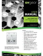 AVGear AVG-HDWP70HD User Manual preview