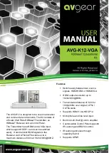 AVGear AVG-K12-VGA User Manual предпросмотр