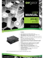 AVGear AVG-MA1 User Manual предпросмотр