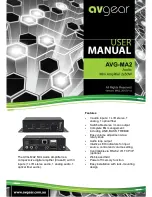 AVGear AVG-MA2 User Manual предпросмотр