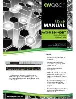 AVGear AVG-MS44-HDBT User Manual preview