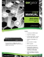 Предварительный просмотр 1 страницы AVGear AVG-UDA2 User Manual