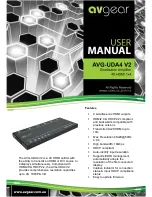 AVGear AVG-UDA4 V2 User Manual предпросмотр