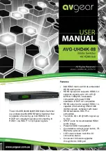 Preview for 1 page of AVGear AVG-UHD4K-88 User Manual